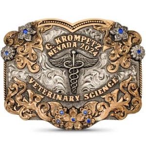 Mapimí Buckle - Western Buckle with Jewelers Bronze Engravings and Zirconias