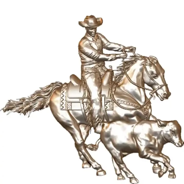 Working Cow Horse Man